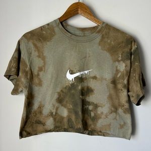 Nike Cropped Tie Dye T-Shirt, Size Medium